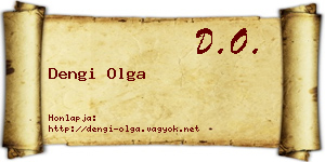 Dengi Olga névjegykártya